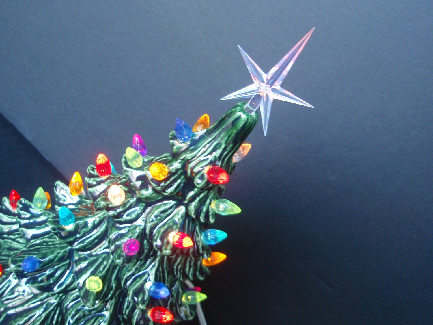 Vintage Style Lighted Christmas Tree - Medium size 11 inch size