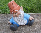 Ceramic Garden Gnome sitting down