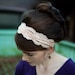caramel Cream stretch Lace headband-- Classic Garlands of Grace hair accessory