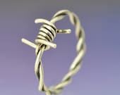 Barbed Wire Silver Ring.