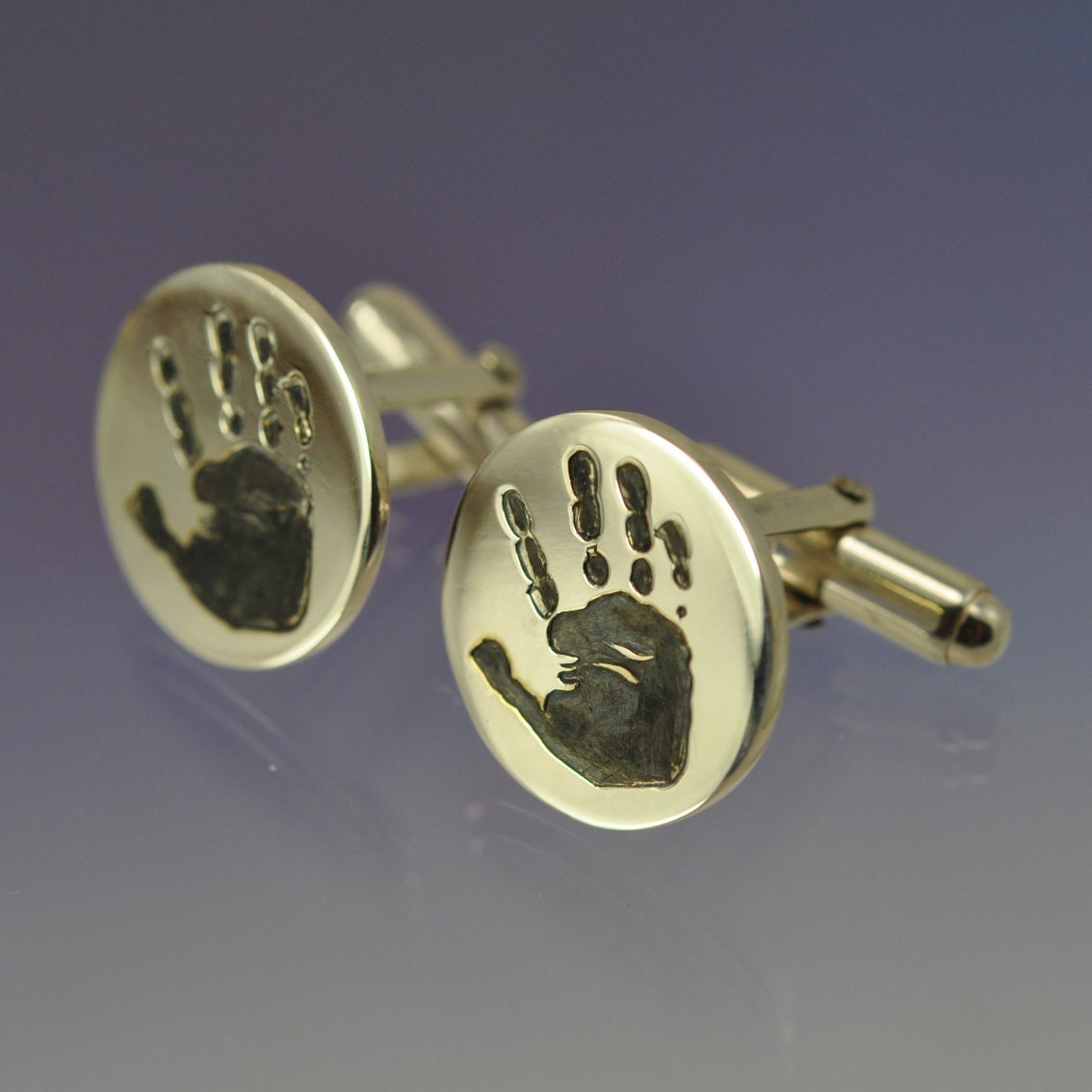 Your Kids Artwork on Silver Cufflinks