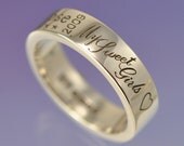 Memorial Ring. Custom words for you to treasure. Silver
