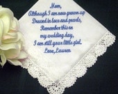 Wedding Hanky for Mother of the Bride with Gift Box 50S includes shipping in the US