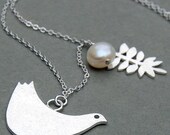 Dove and Branch Necklace