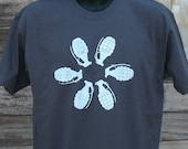 Mens GRENADE FLOWER tshirt -  Asphalt Gray with white tee shirt S-XL grenade tshirt