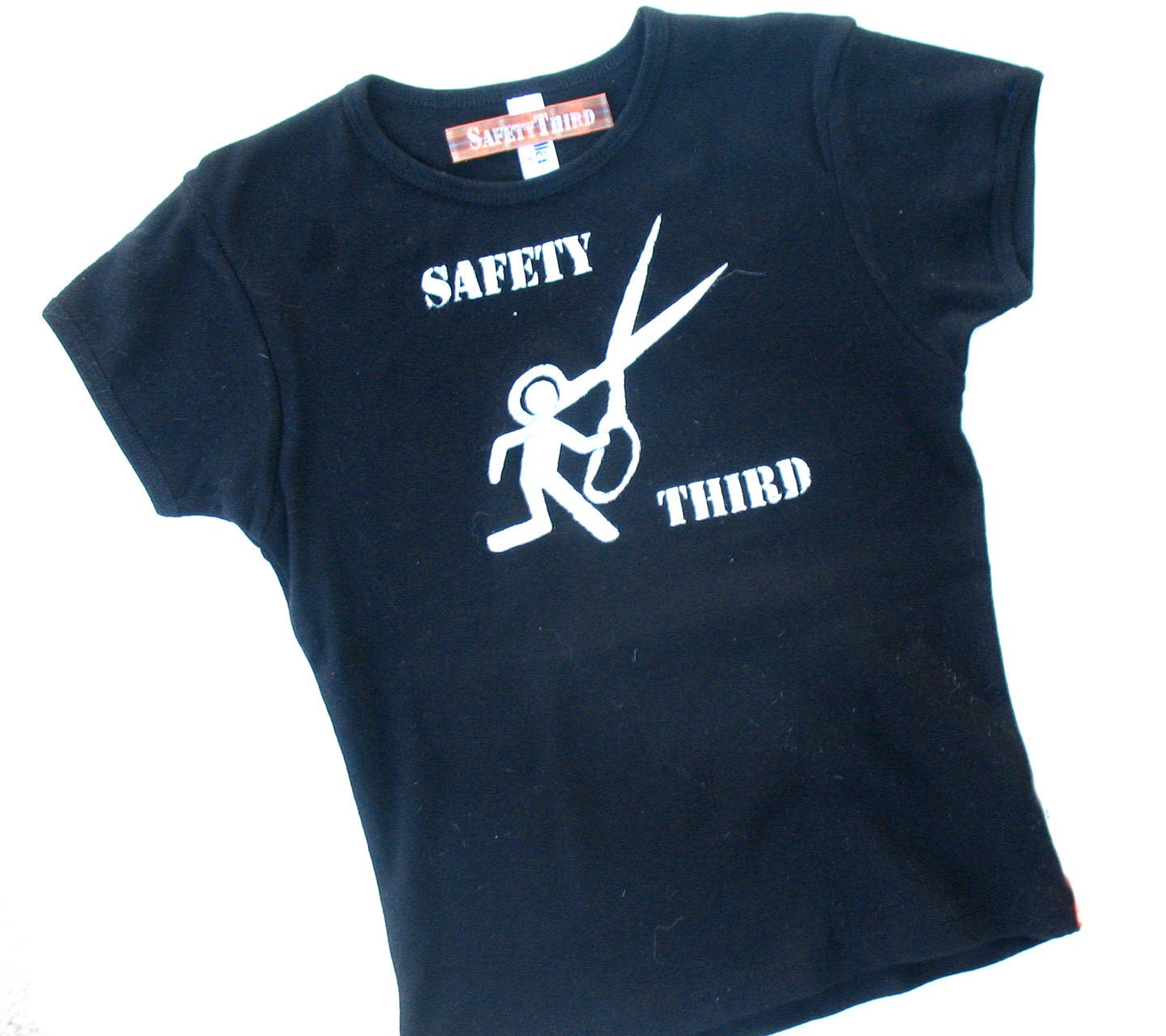 Runs With Scissors Safety Third tshirt - Womens tshirt safety 3rd womens clothing