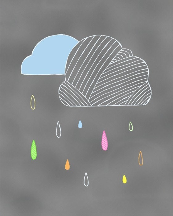 Rain Clouds - Storm - 8x10 Art Print on Recycled Cardstock