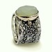 Wide sterling silver gemstone ring combined gold inlaid rose cut jade - Green sky