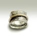 Spinner ring - Sterling silver botanical band with yellow gold spinner - Nothing else matters