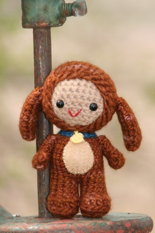 Crochet Pattern- Pete, an amigurumi little puppy boy doll
