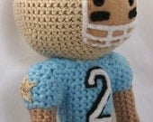 Crochet Pattern- Football Star amigurumi football player