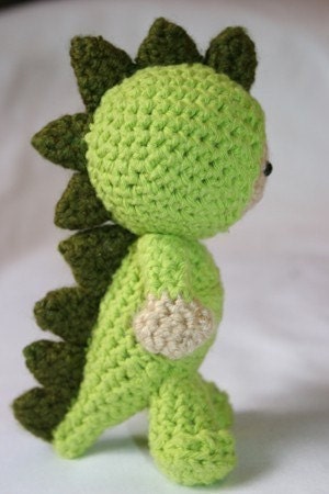Crochet Pattern- Luke in the dinosaur suit amigurumi