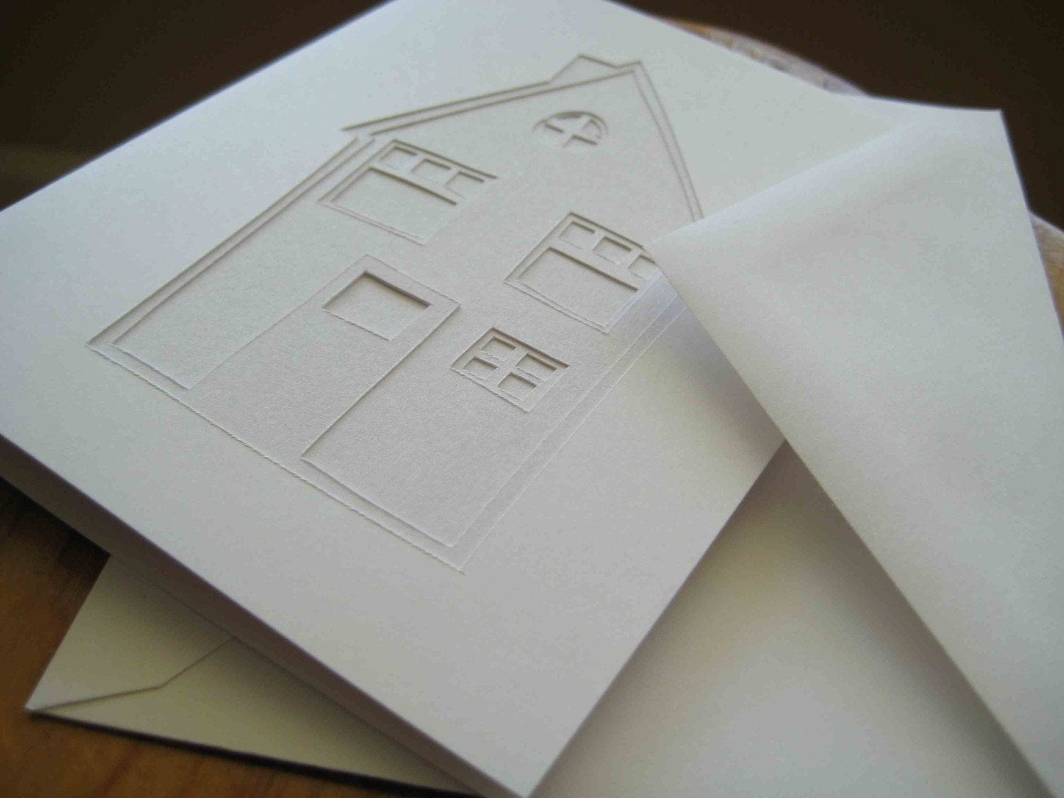 Little House - original, papercut card