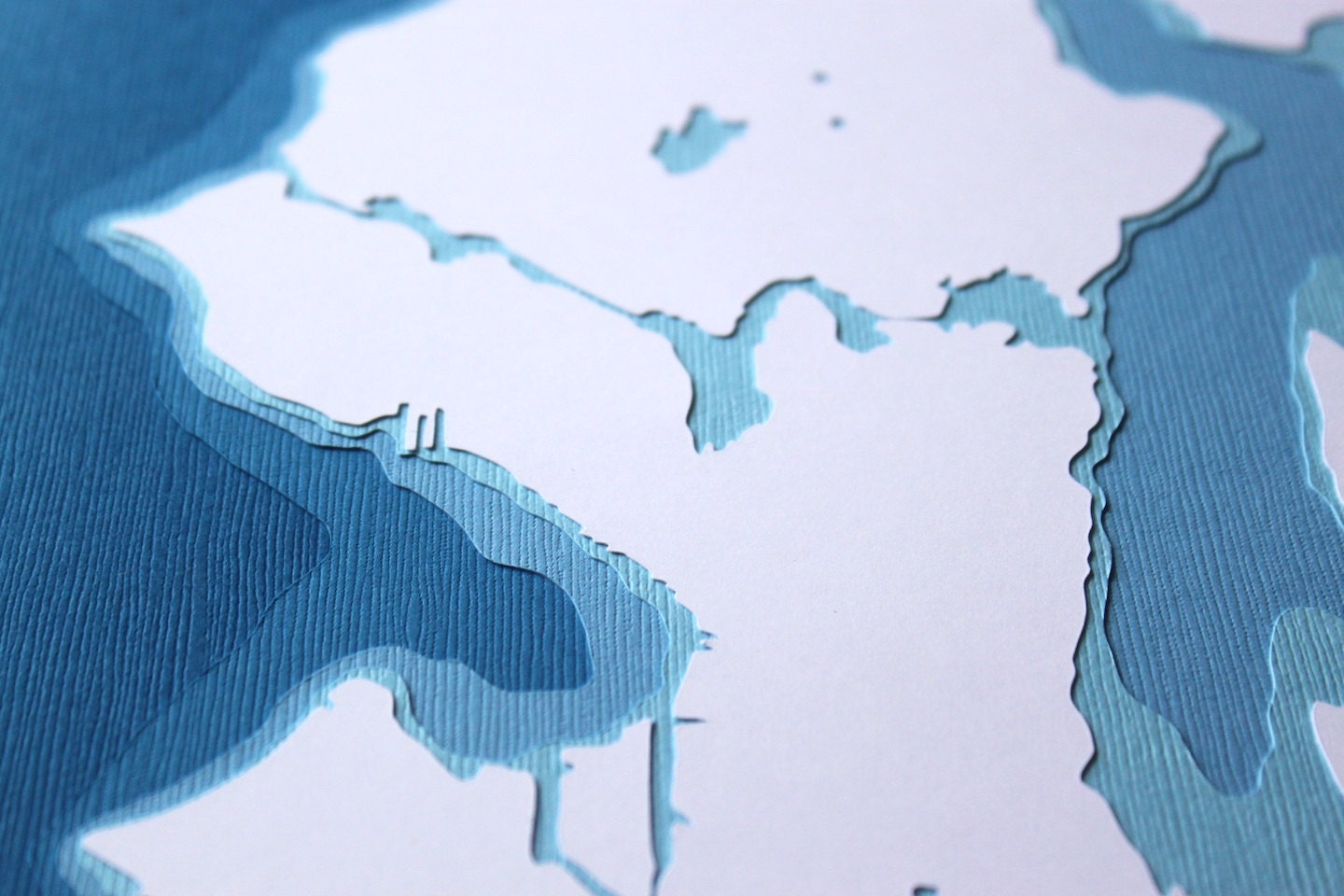 Seattle - 8 x 10 layered papercut art in your choice of colors