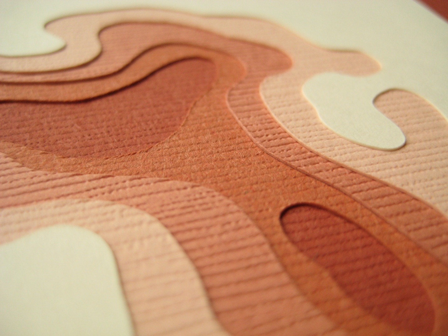 Topography in Terra Cotta - One handcut card
