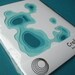 Topography in Aqua - One handcut card