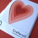 Layered Love - one hand cut art card
