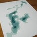 You Are Here (custom 8 x 10 handcut bathymetry)