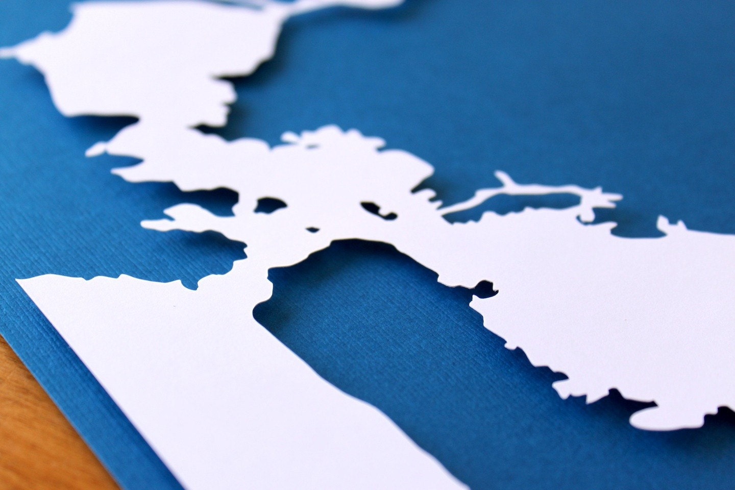 San Francisco Bay Silhouette - 8 x 10 original papercut