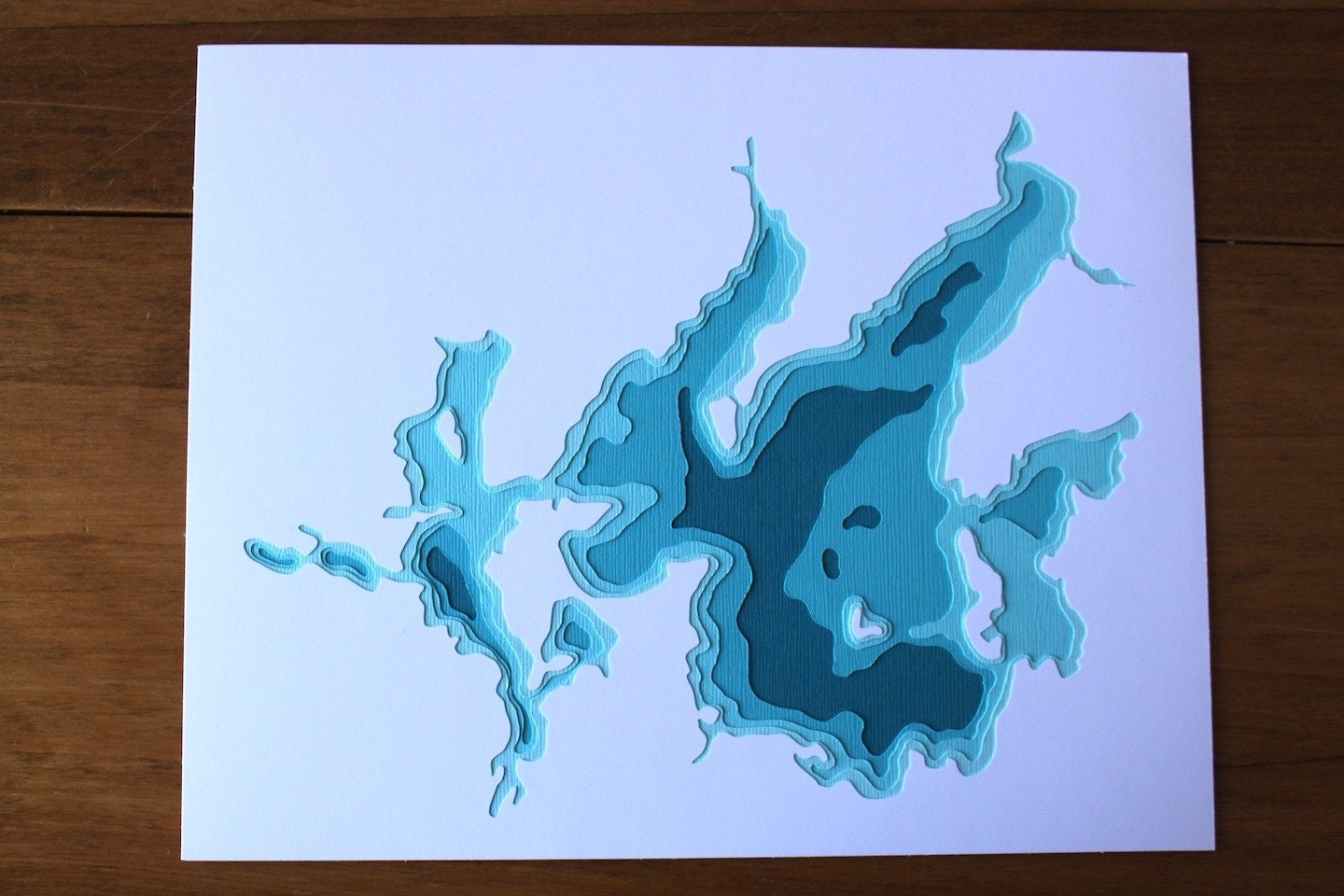 Leech Lake - original 8 x 10 papercut art