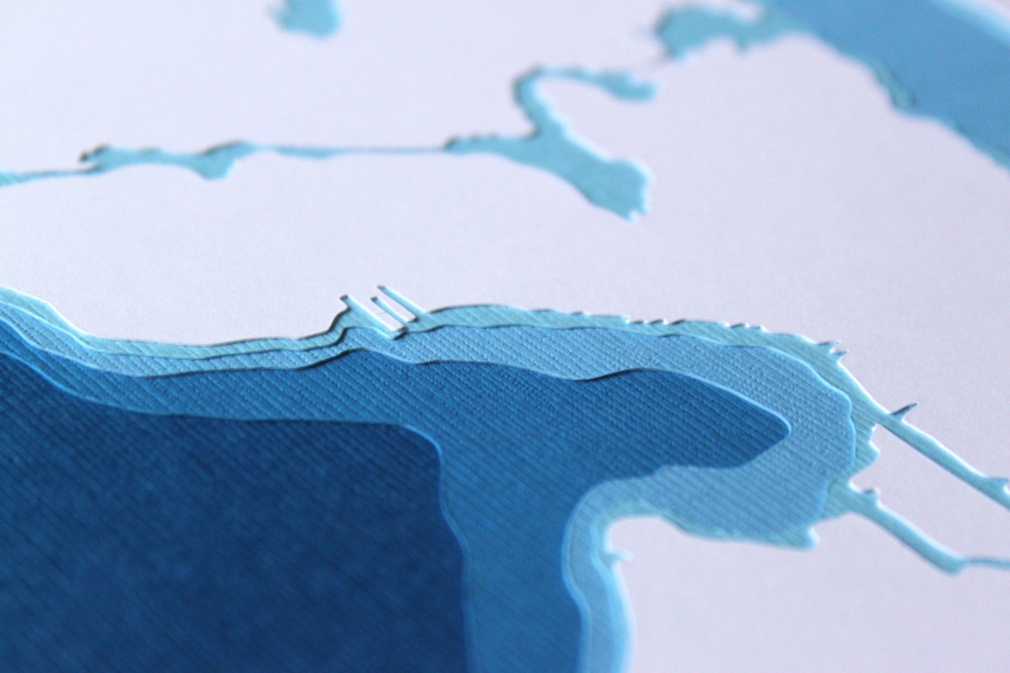 Seattle - 8 x 10 layered papercut art in your choice of colors