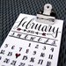 Limited Quantity, 2012 Letterpress Calendar, Mini Calligraphy Desk Calendar, makes a super New Year's Hostess Gift, Seconds SALE