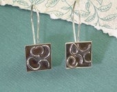 Circle and Square Earrings