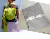 GREY linen-blend Baby Sling - Ring Sling - More Colors Available