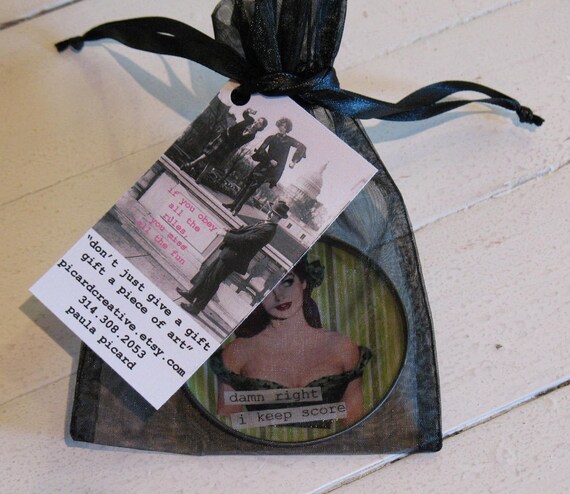 Funny Retro Magnet. My house was clean yesterday....made from Recycled Tin Can Lid