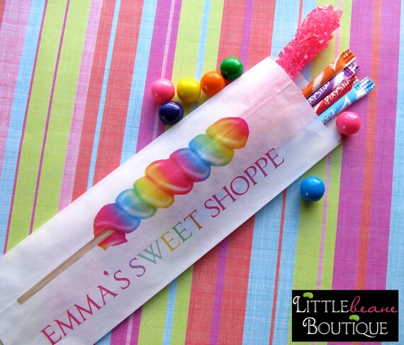 Candyland favor Bags, Lollipop Favor bags, Hot Colors, Favor bags, Candy Buffet, Birthday party, Sweets, Treats, Set of 24 Il_570xn