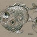 George - yes he's a pretty fish - 8.5 by 11 inch Print