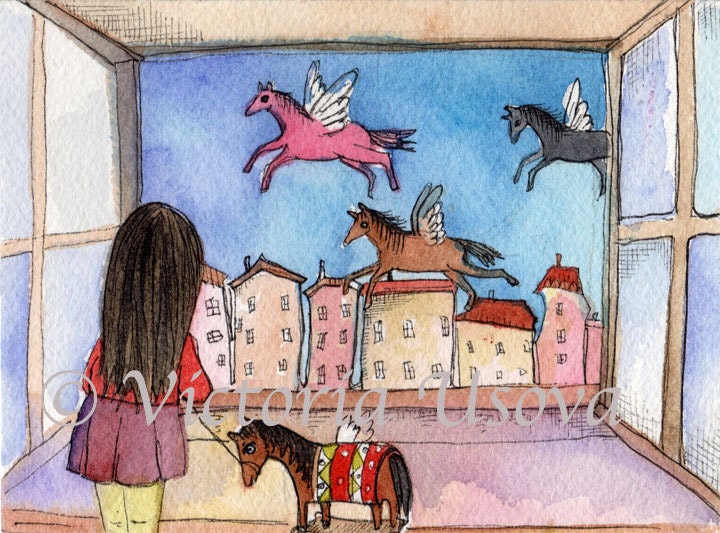 Flying Horses 5.5x4 original