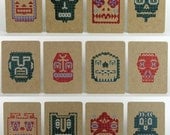 ALPHA ZOMBIES 12 Pack of Hand-Printed Letterpress Prints