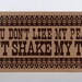 If You Don't Like my PEACHES Don't Shake My Tree OVERSIZED POSTCARD Hand Printed Letterpress