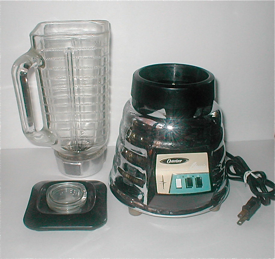 Vintage Oster Beehive Blender Chrome Body with Glass Pitcher Kitsch Kitchenware