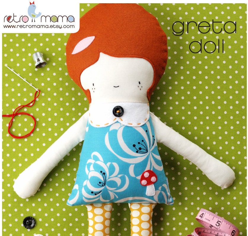 Girl Doll PDF Sewing Pattern - Instant Download