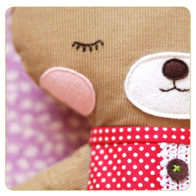 Girl Bear Doll Sewing Pattern PDF Instant Download