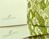 Gif, art card, the green leaves and flower C091