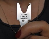 I Feel Like A Number - personalized sterling silver ticket tag pendant