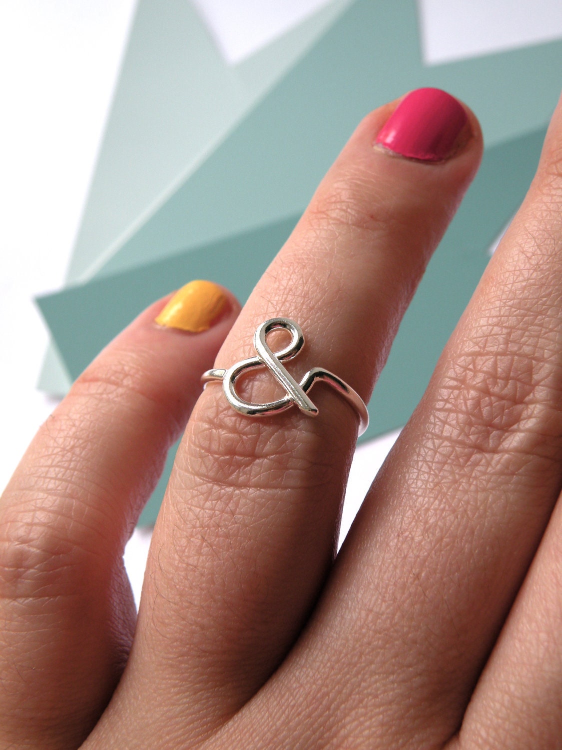 You and Me - Ampersand sterling silver ring