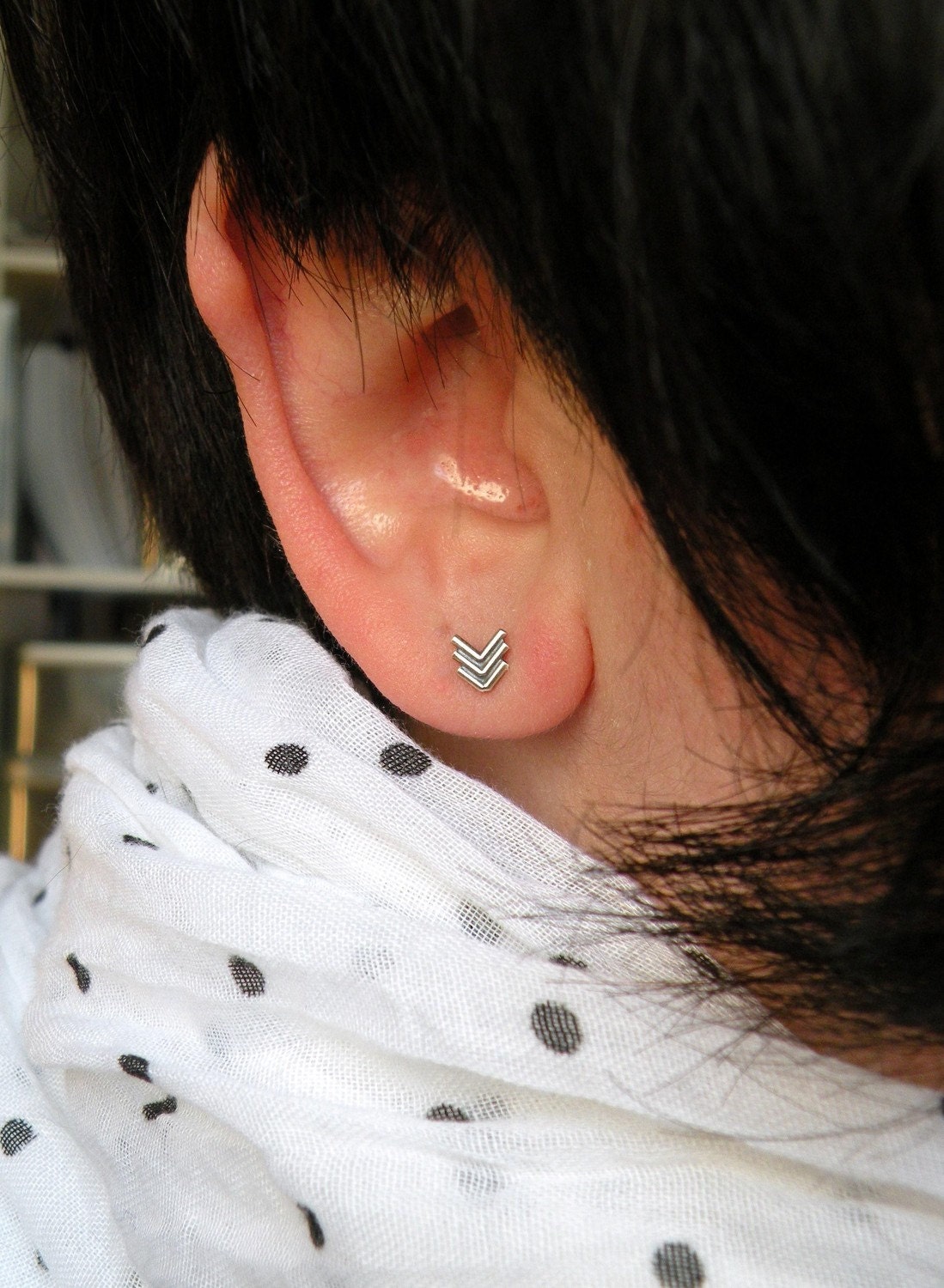 Going to the South West - mini southwestern herringbone chevron arrows earrings