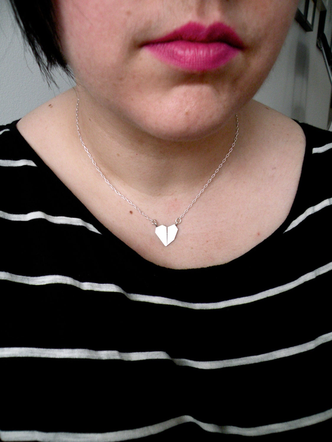 First Crush Collection - asymmetrical geometric modern necklace No.11