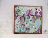 Decoupaged Double Light Switch Plate Cover  - Fun Designs MADE TO ORDER - By Gifts And Talents
