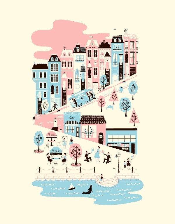 San Francisco Letterpress Print