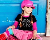 PRESCHOOL ROCKS short sleeve rhinestud tee by Daisy Creek Designs
