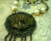 The Geisha Girl, Vintage Assemblage Necklace