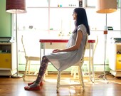 made to order: dotted swiss crochet yoke smock dress