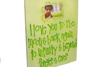 I love you to the moon and back again,to infinity and beyond,forever and ever 16x20 Canvas picture Frame