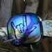 I LOVE YOU---Sign Language--- Dichroic Silver Spoon Cuff Bracelet -- Art Glass By YM