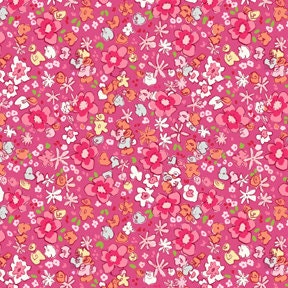 Children at Play Meadow Flowers Pink by Sarah Jane Michael Miller Designer Fabric 1/2 yard